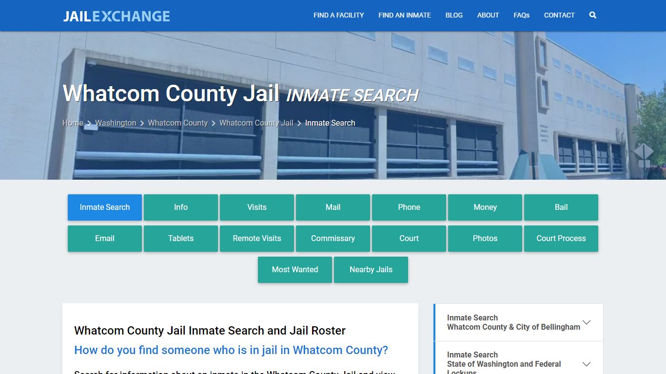 Inmate Search: Roster & Mugshots - Whatcom County Jail, WA